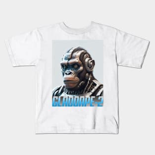 GLADOAPE 2 Robotic Space War Gladiator ape Kids T-Shirt